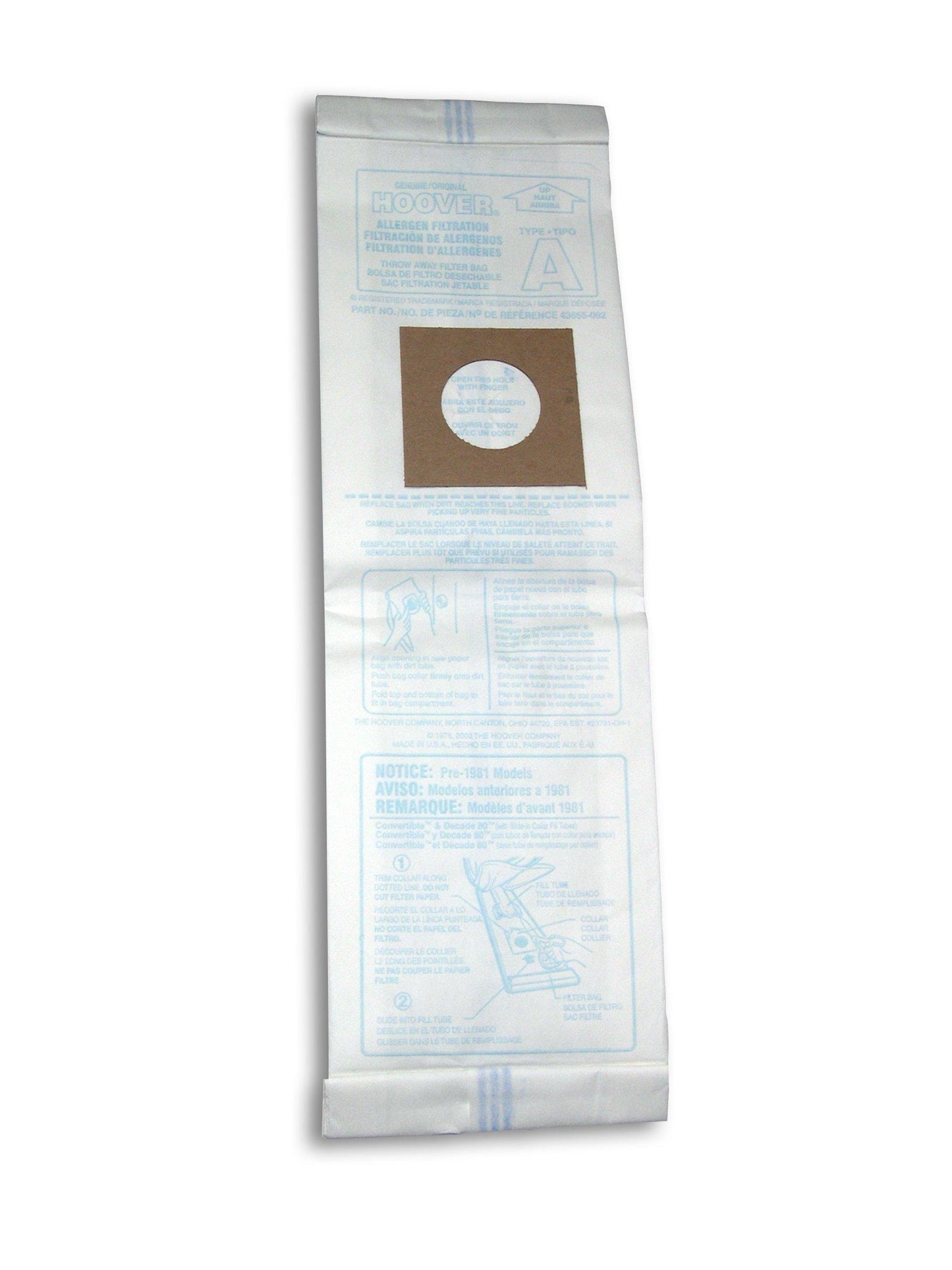 Type A Allergen Bag - 3 Pack