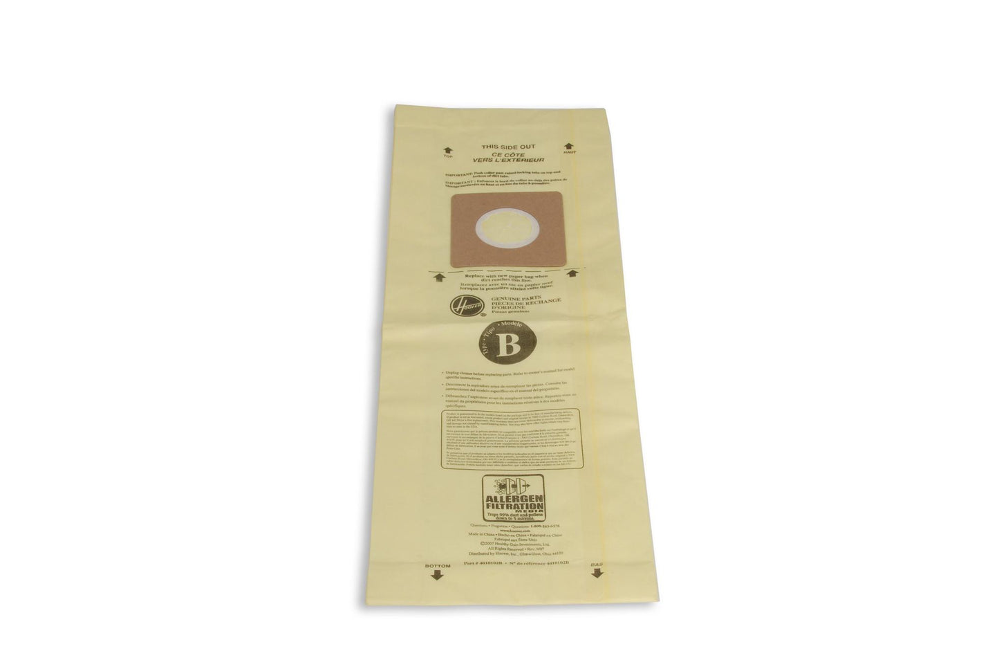 Type B Allergen Bag