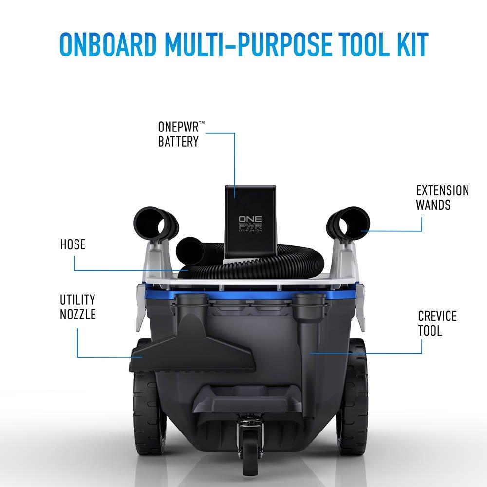 ONEPWR Cordless High-Capacity Wet/Dry Utility Vacuum - Tool Only